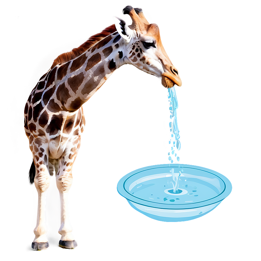 Download Giraffe Drinking Water Png Pan51 | Wallpapers.com