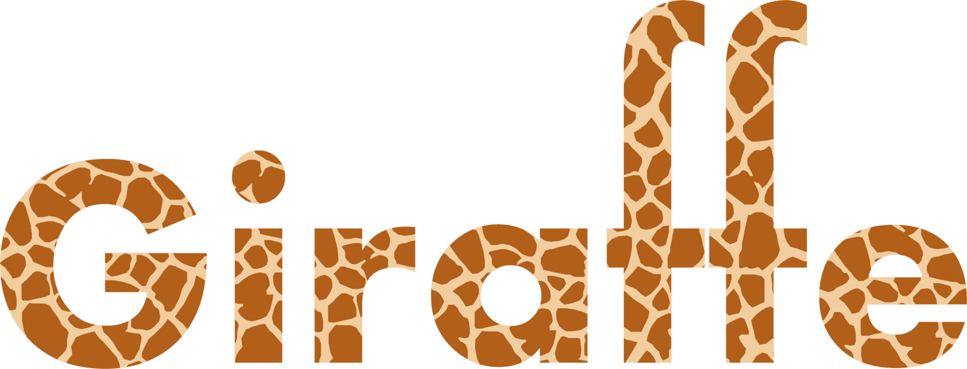 Giraffe Pattern Text Logo PNG