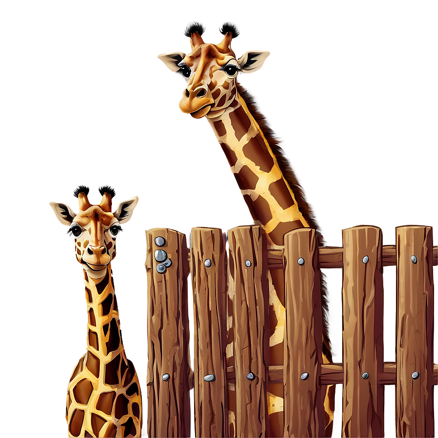 Giraffe Peeking Over Fence Png 49 PNG