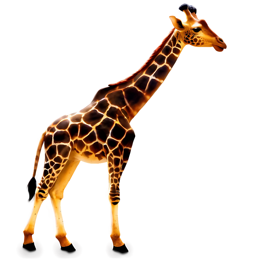 Giraffe Shadow Art Png 05062024 PNG