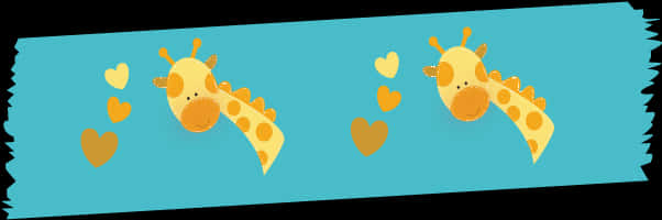 Giraffe Washi Tape Design PNG