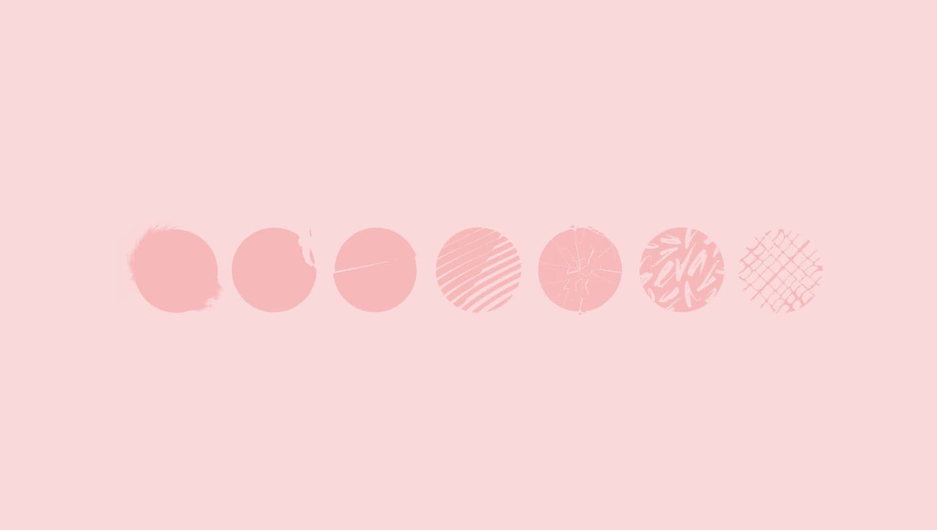 Desktopmit Ästhetischem Hintergrundbild Eines Mädchens Im Pinken Mondphasen-stil. Wallpaper