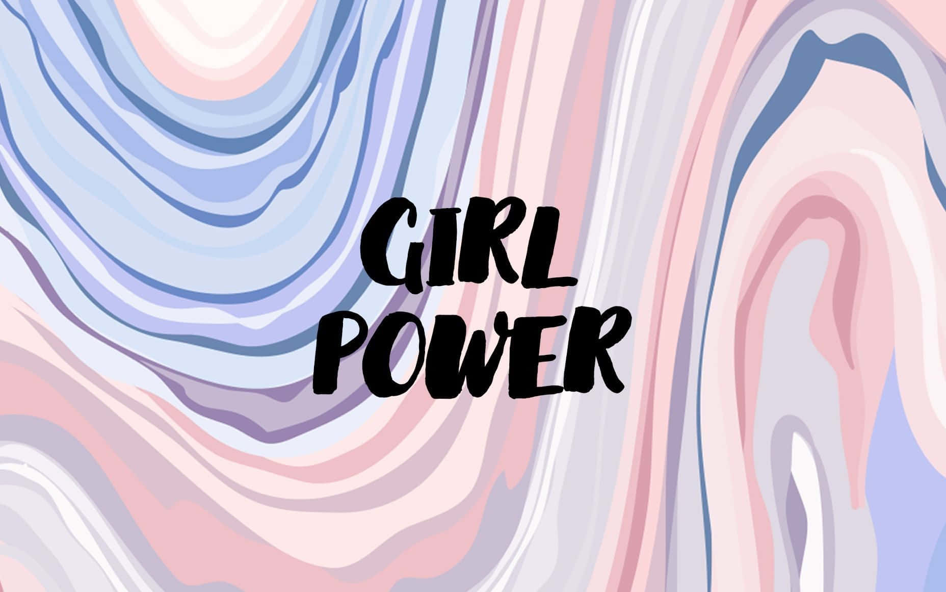 Girl Power Aesthetic Minimalist Art Desktop Wallpaper