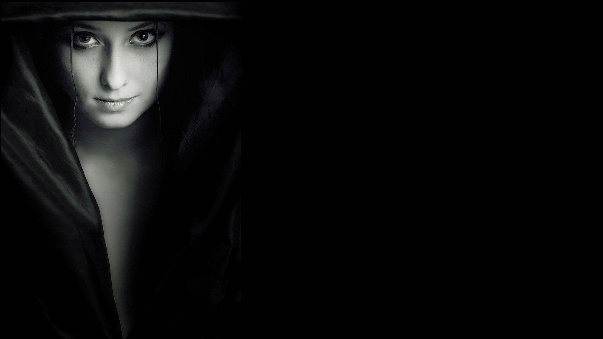 Girl Alone Hooded Background