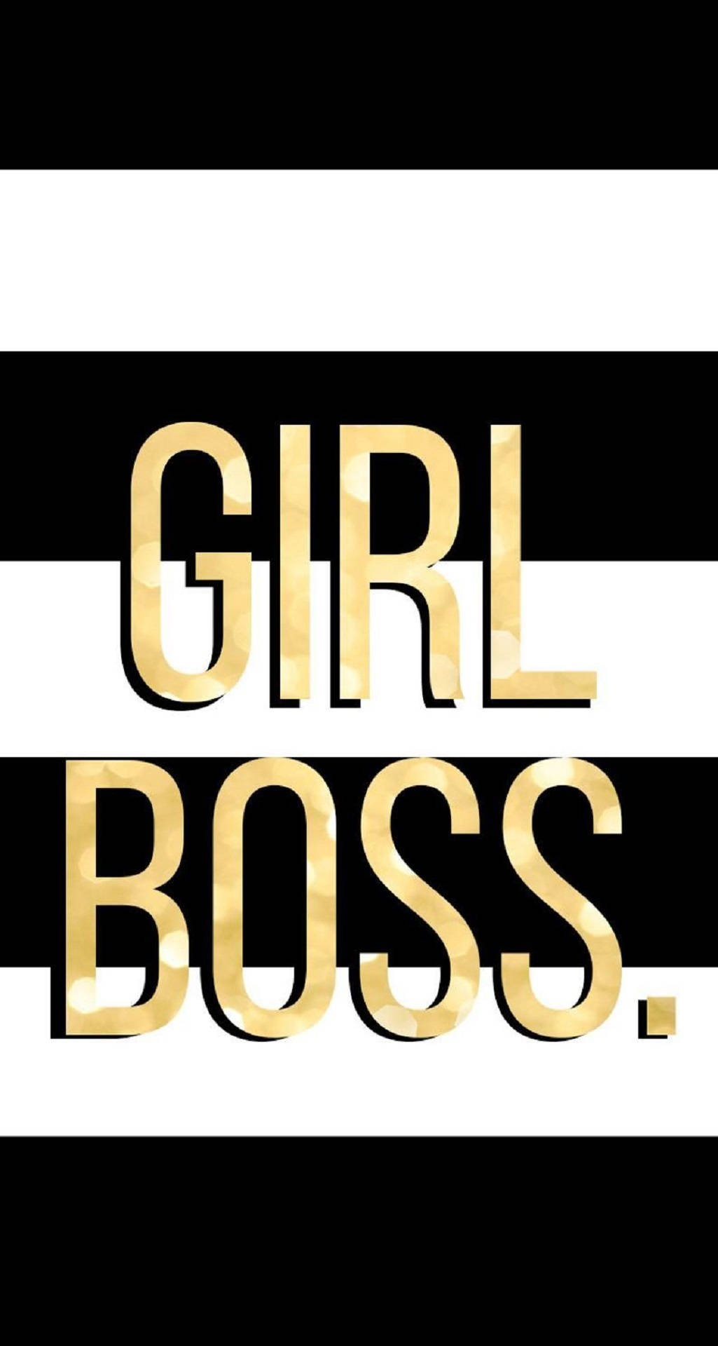 Girl Boss In Black And White Wallpaper