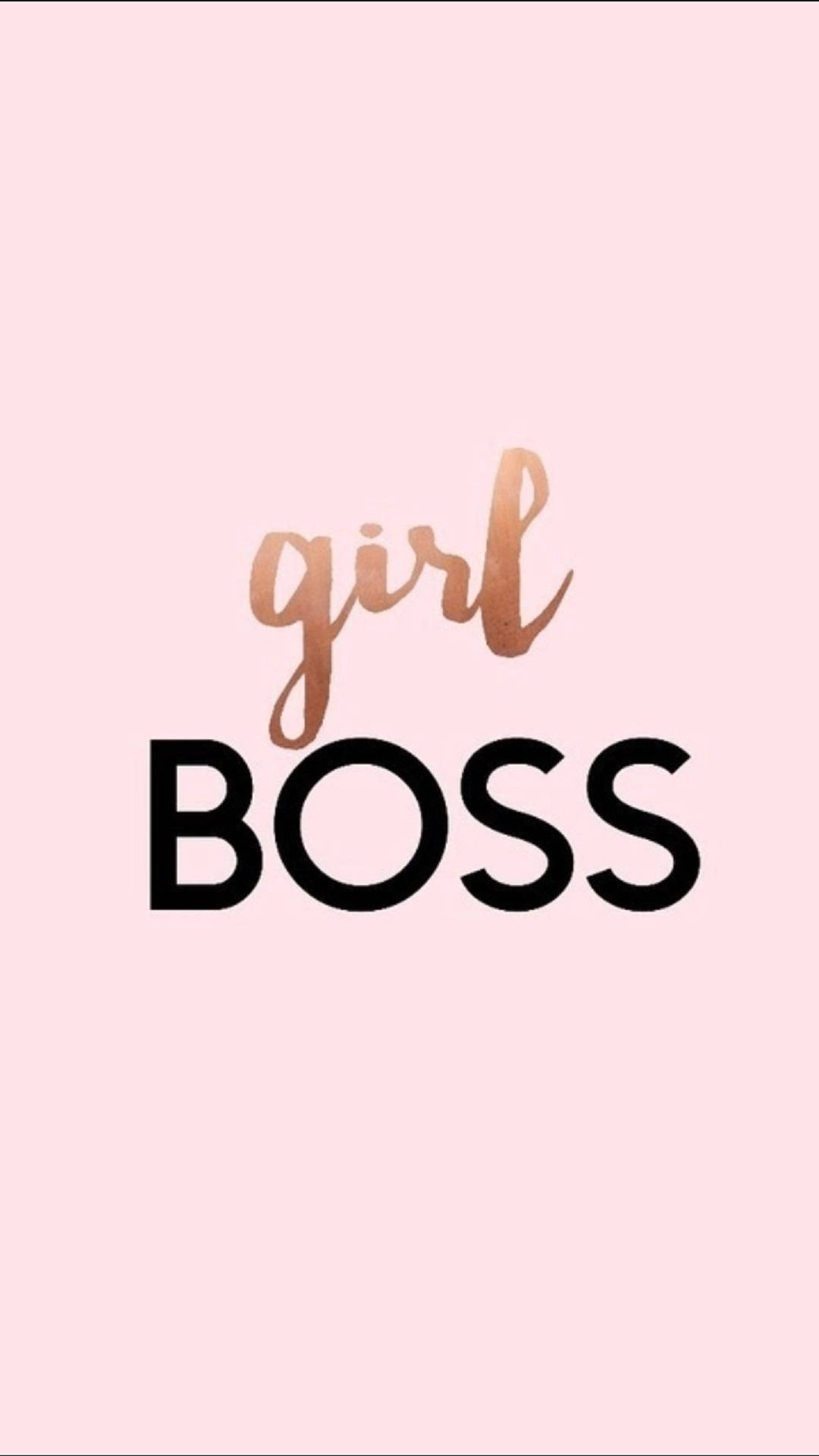 Girl Boss In Light Pink Wallpaper