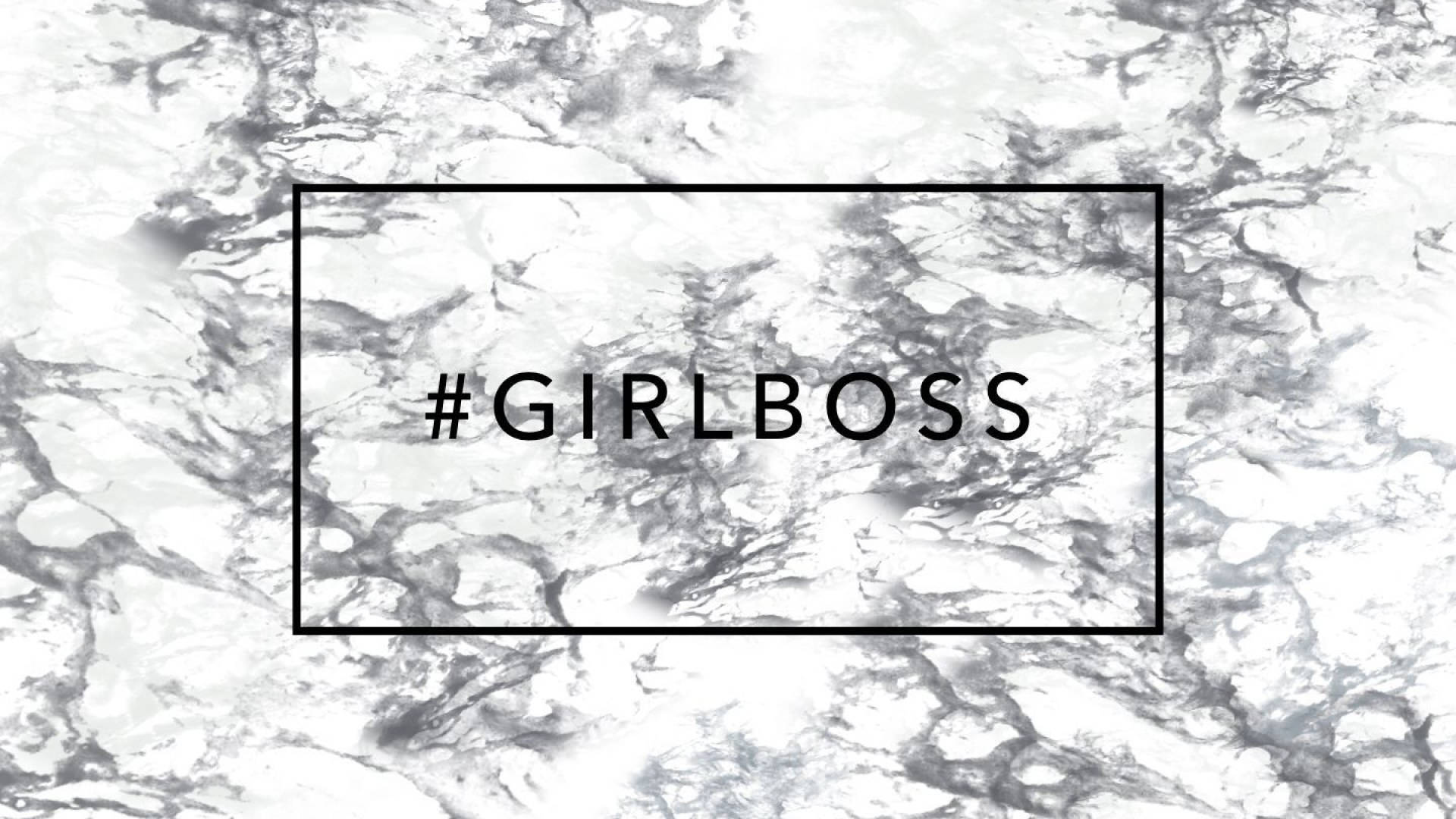 Girl Boss In White Marble Wallpaper
