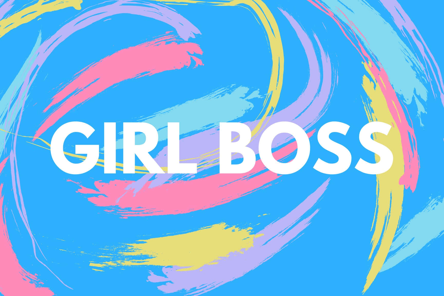 Girl Boss Inspirational Graphic Wallpaper