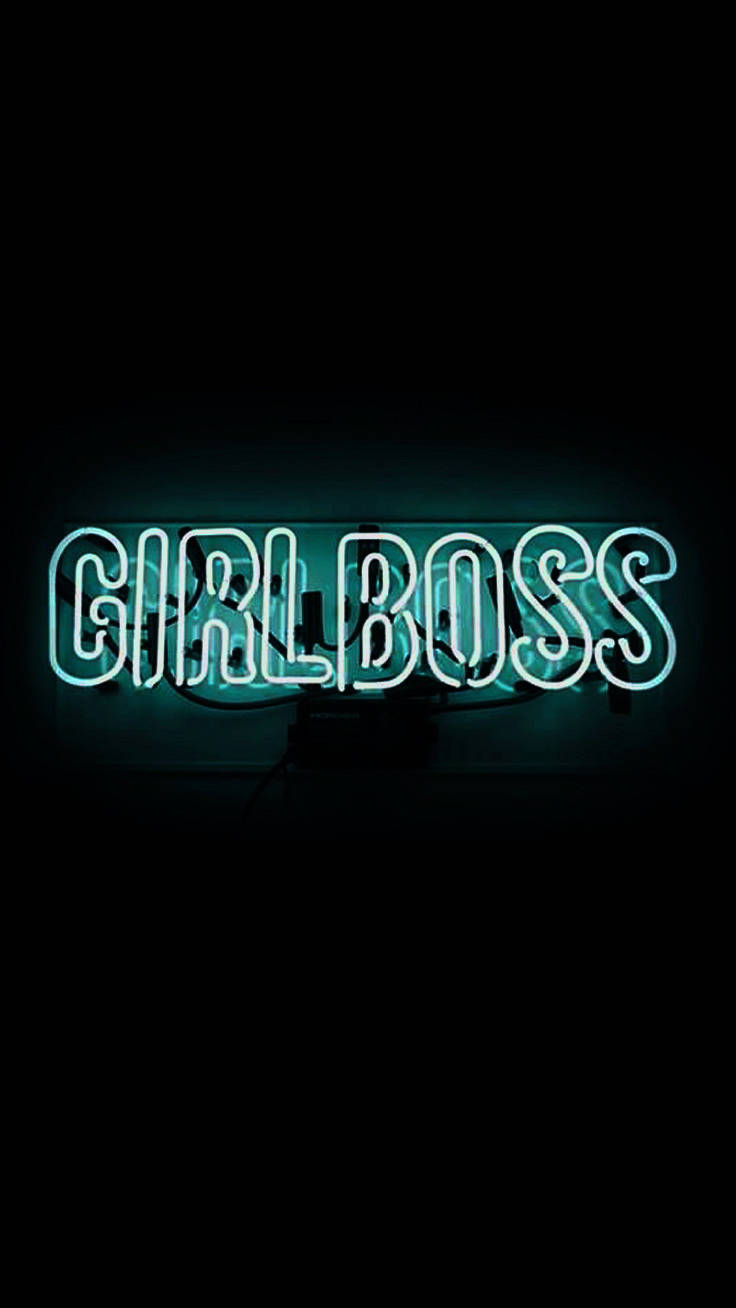 Girl Boss Teal Neon Light