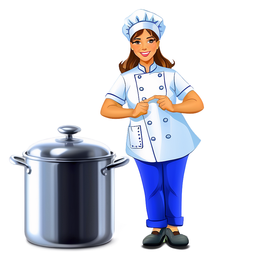 Download Girl Chef Cartoon Png Yhu83 