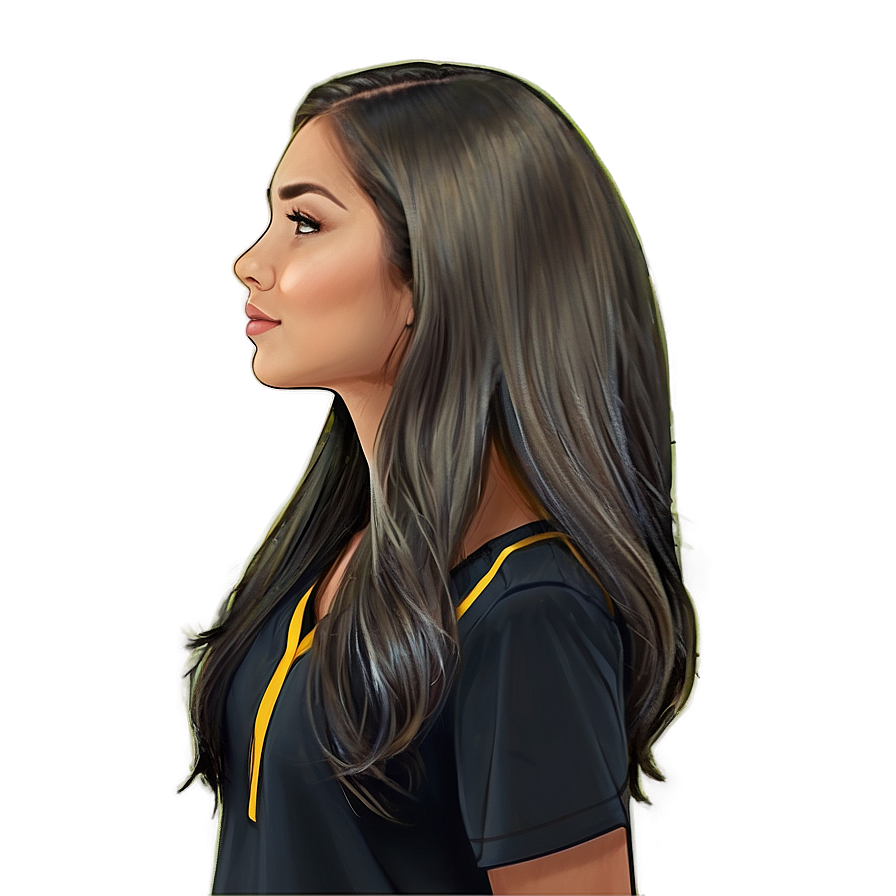 Girl Hair Profile Png Cpo PNG