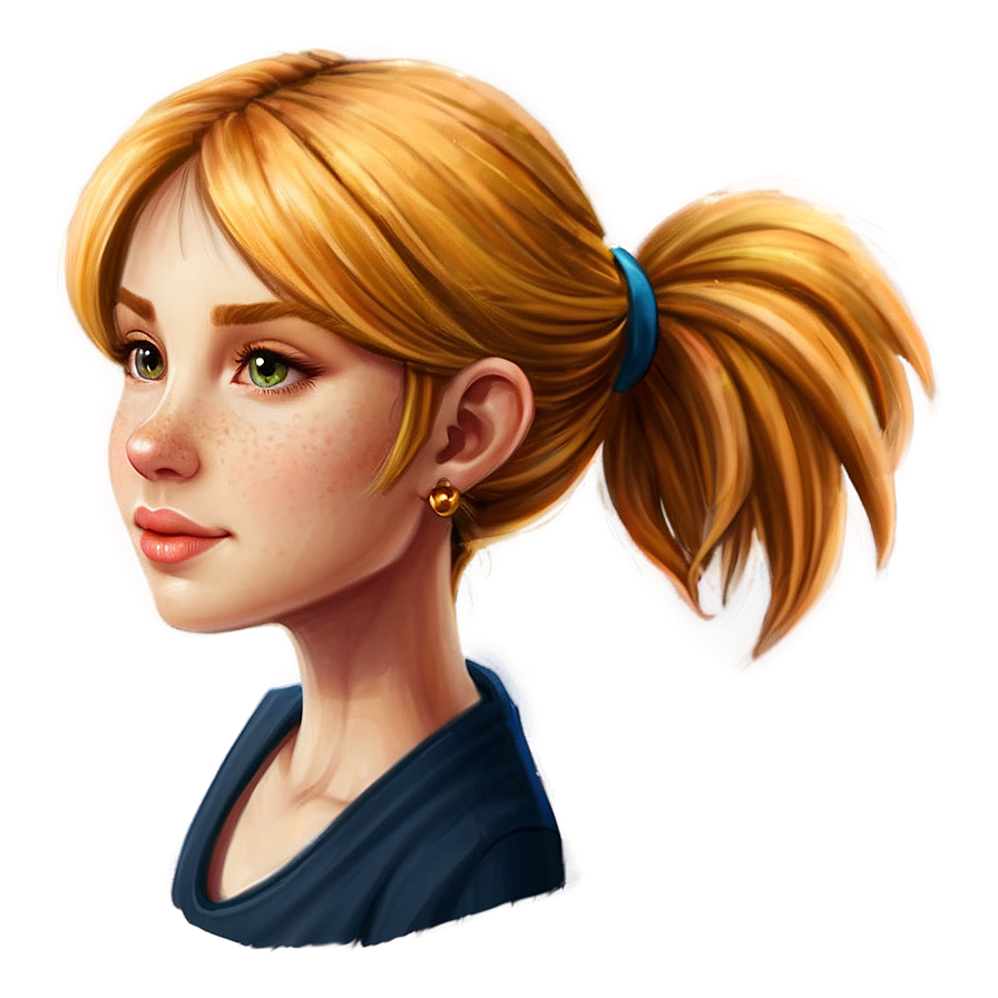 Girl Hair Sketch Png 06132024 PNG