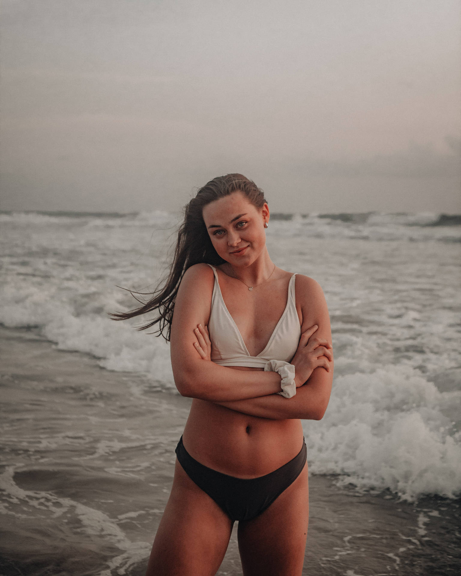 Girl In Bikini On Beach