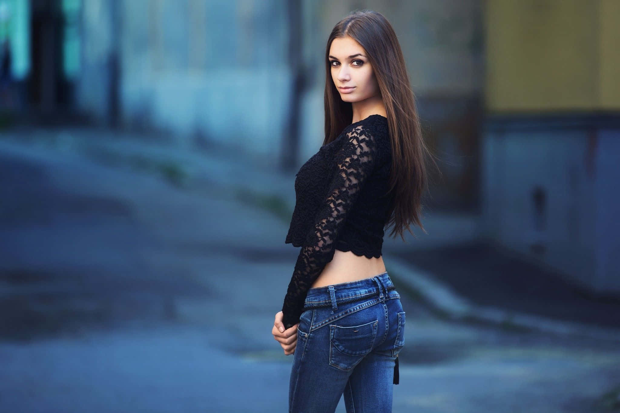 Girl In Jeans Pictures