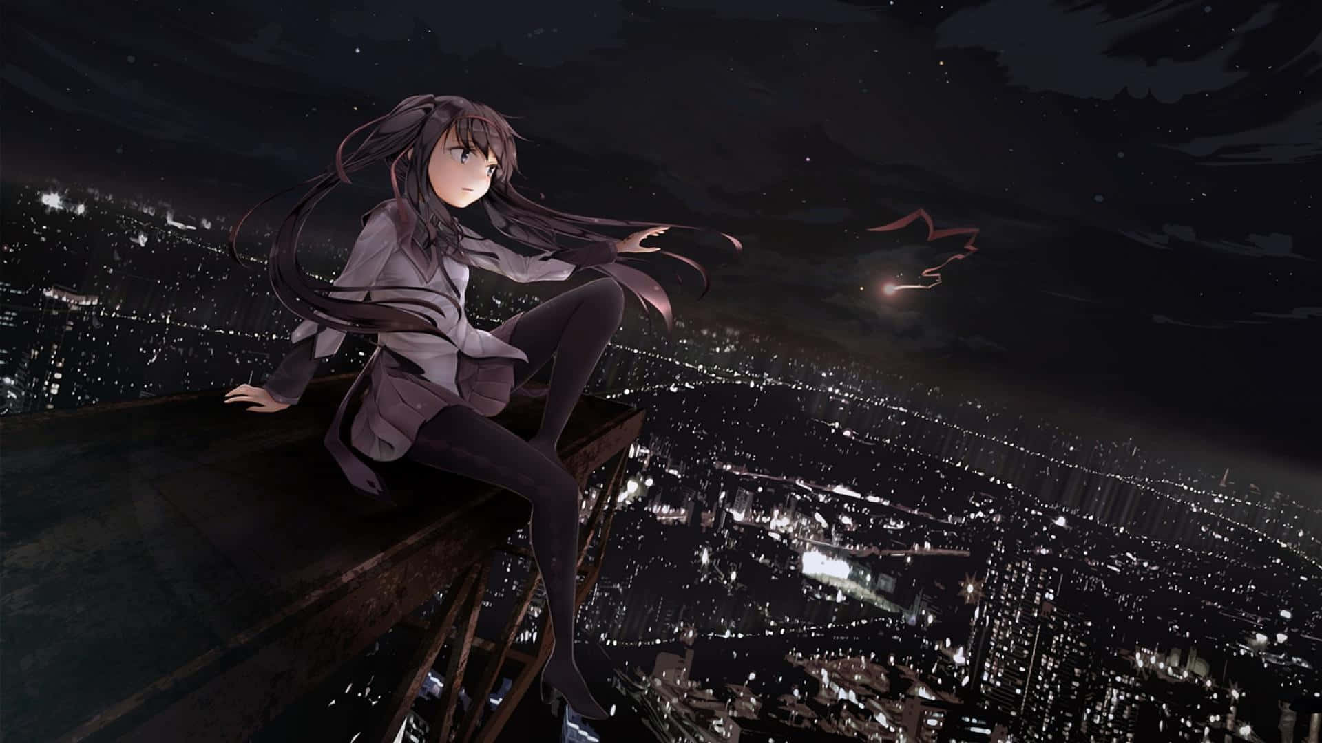 Girl In The City Dark Aesthetic Anime Pfp Wallpaper