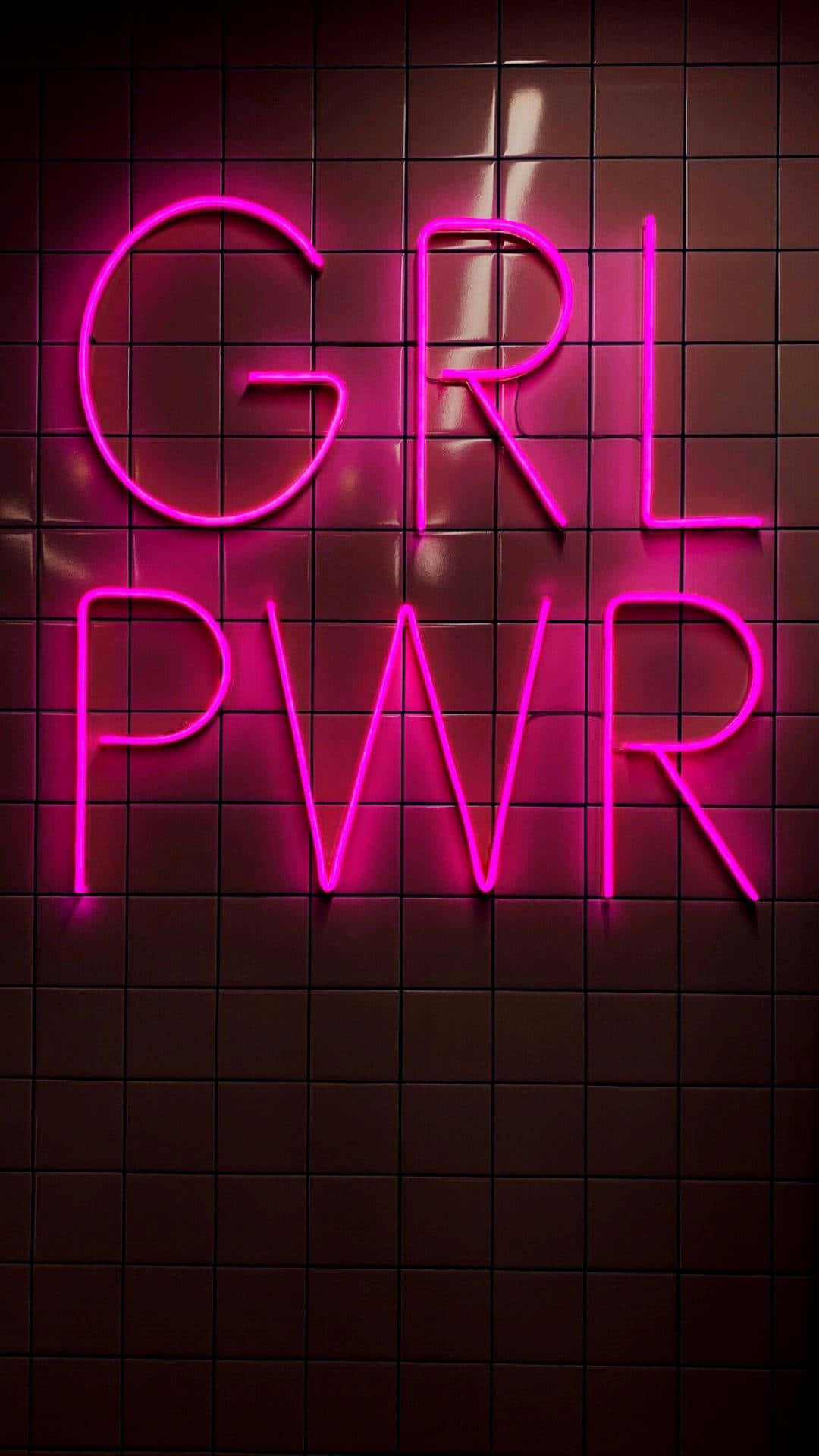 Girl Power Neon Sign Wallpaper