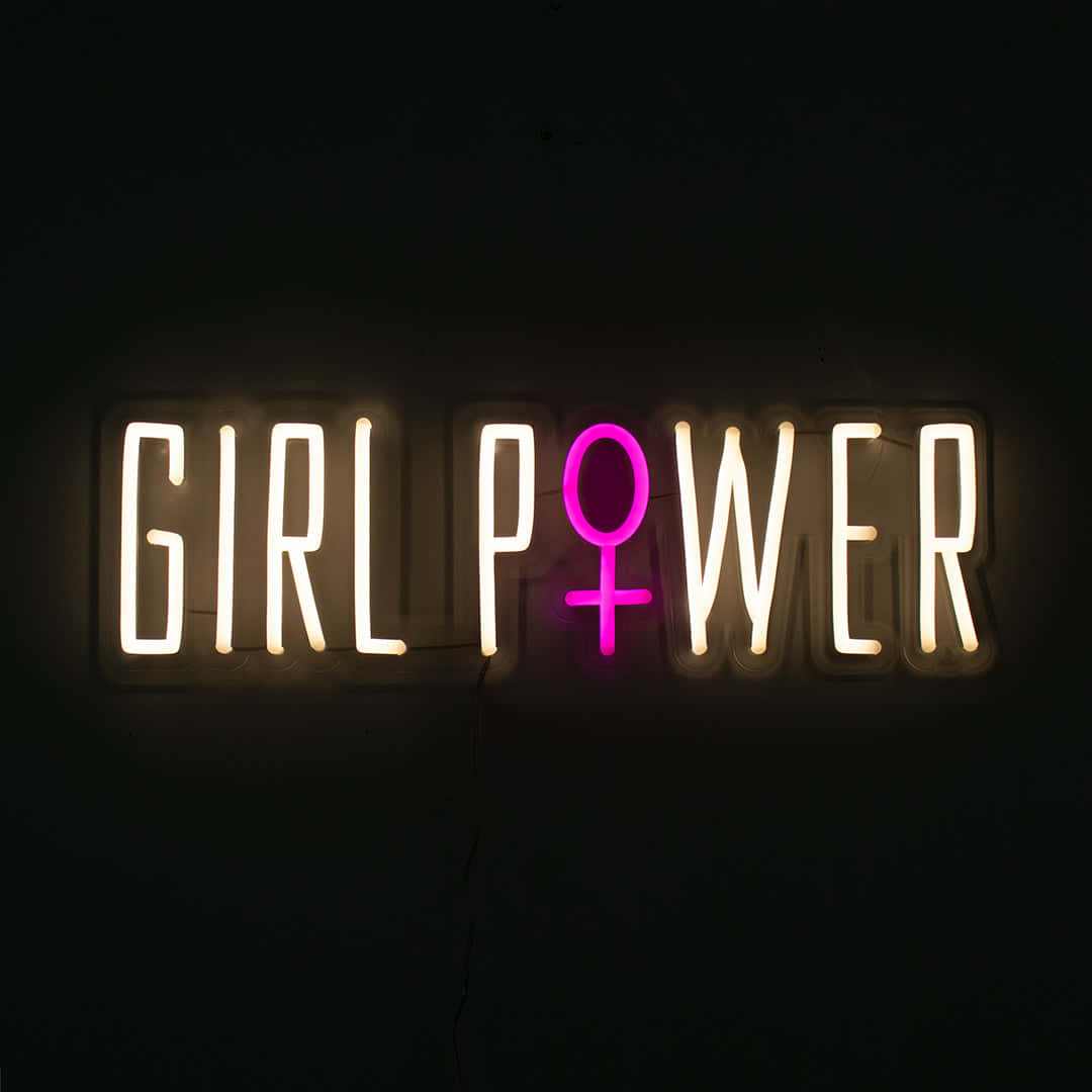 Girl Power Neon Sign Wallpaper