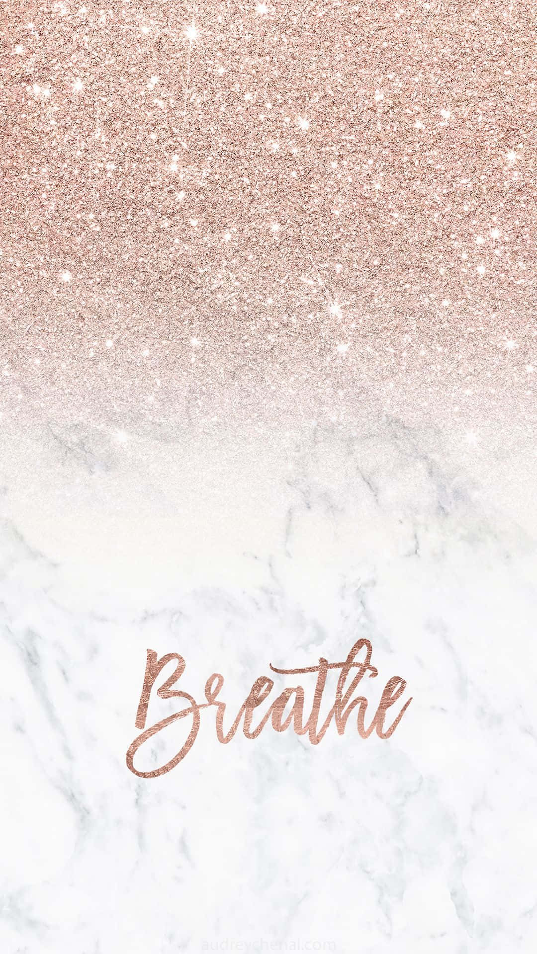 Girl Rose Gold Breathe Wallpaper