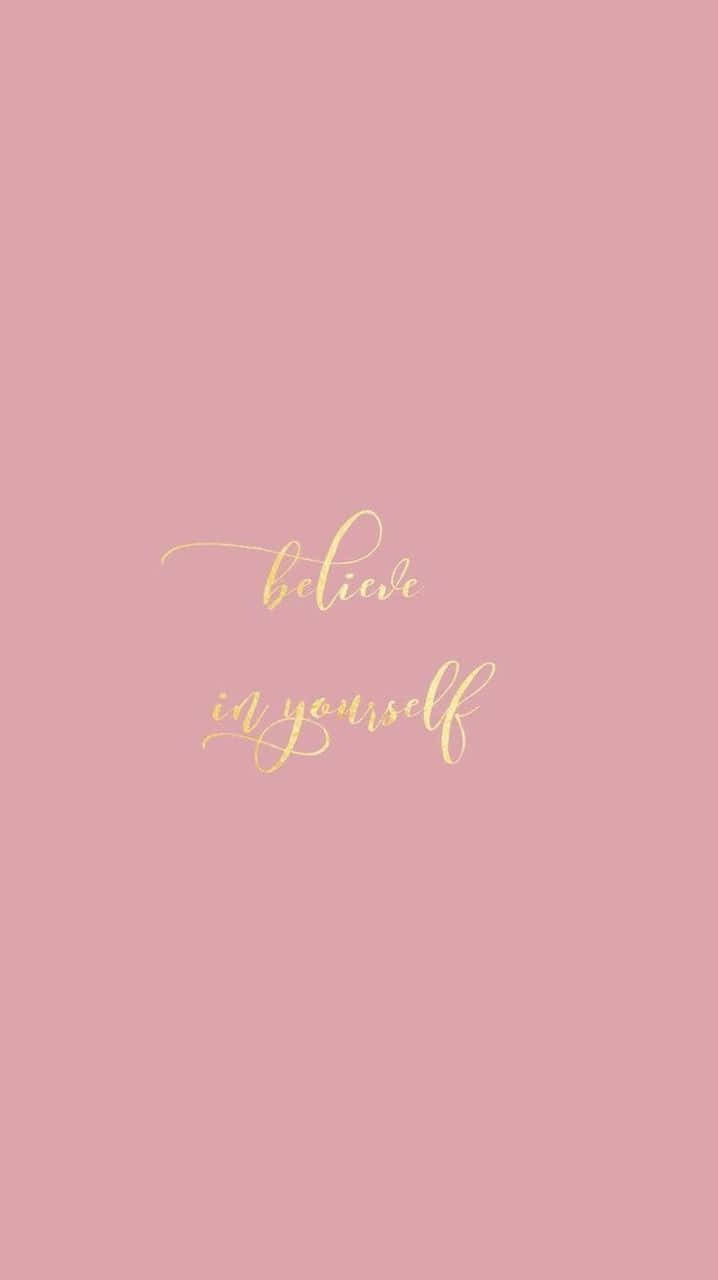 Girl Rose Gold Quote Wallpaper