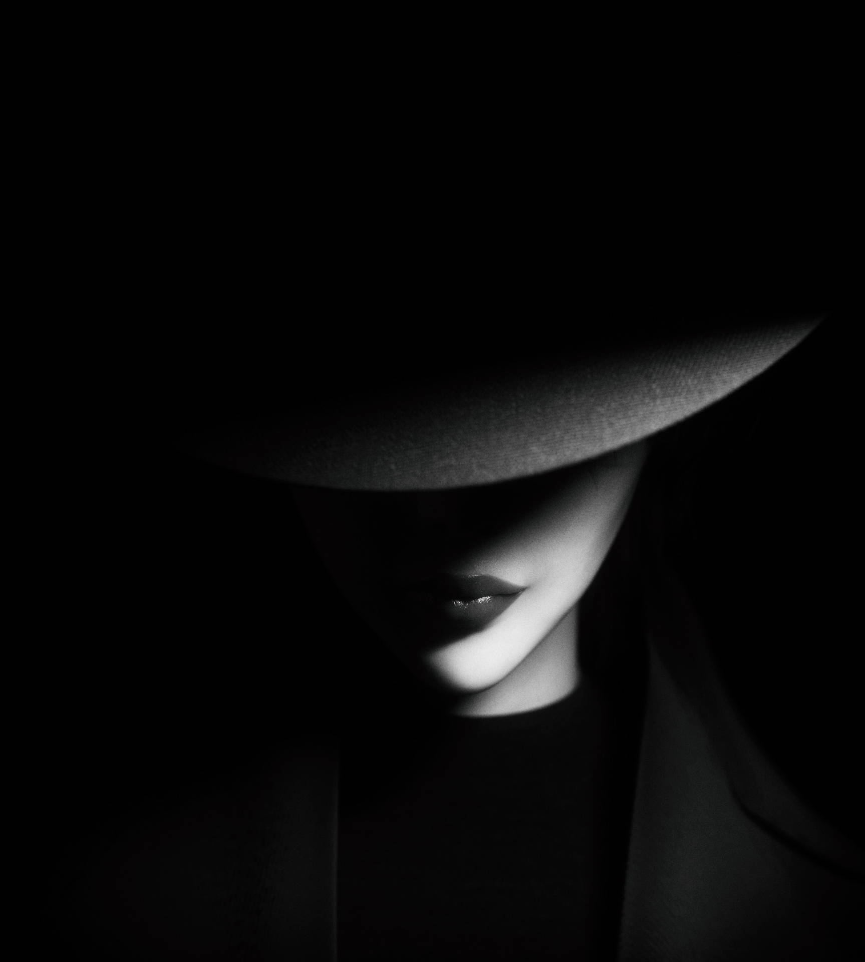 Girl Shadow With Hat Wallpaper