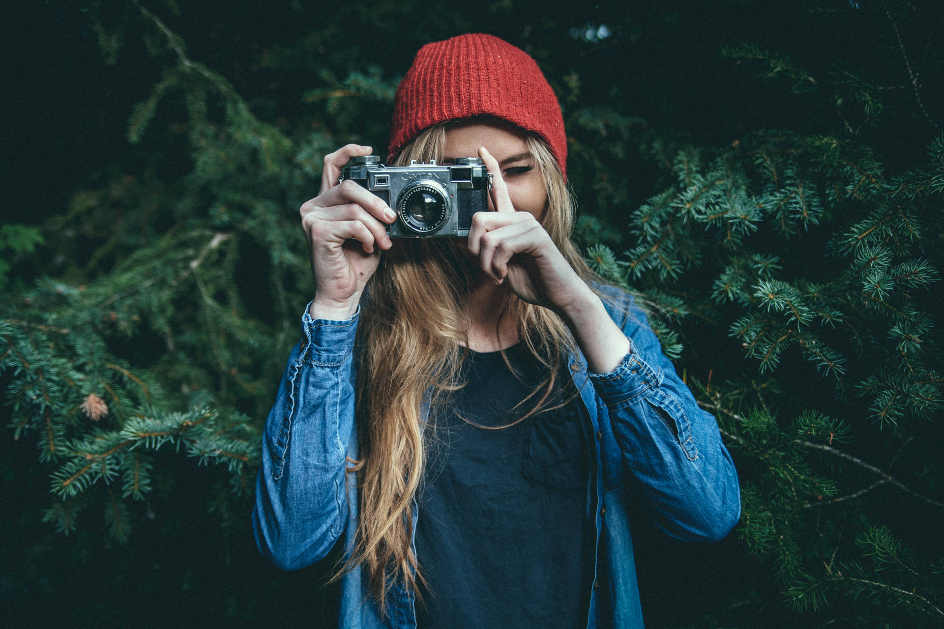 Girl Taking Photography With Camera