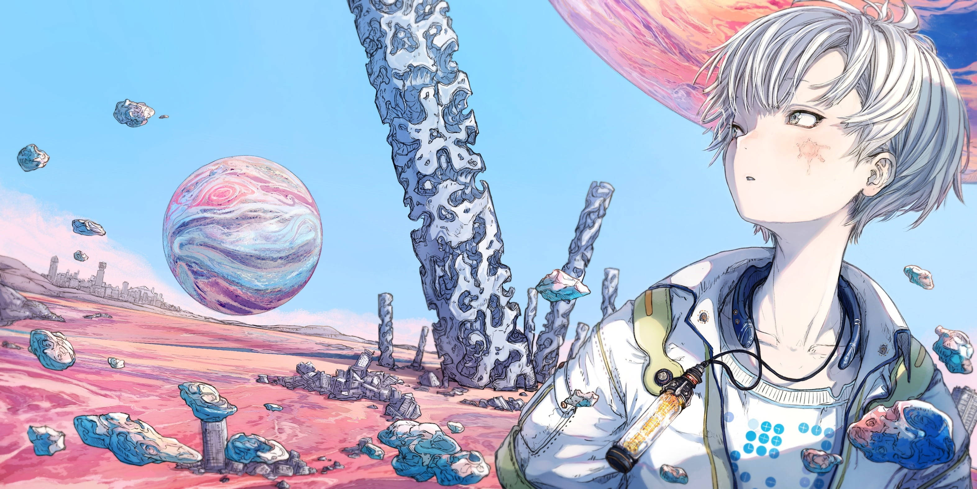 Anime planet background on Craiyon