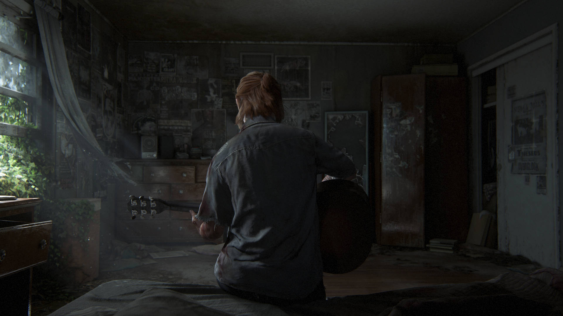 Girl With Guitar The Last Of Us 4K Wallpaper