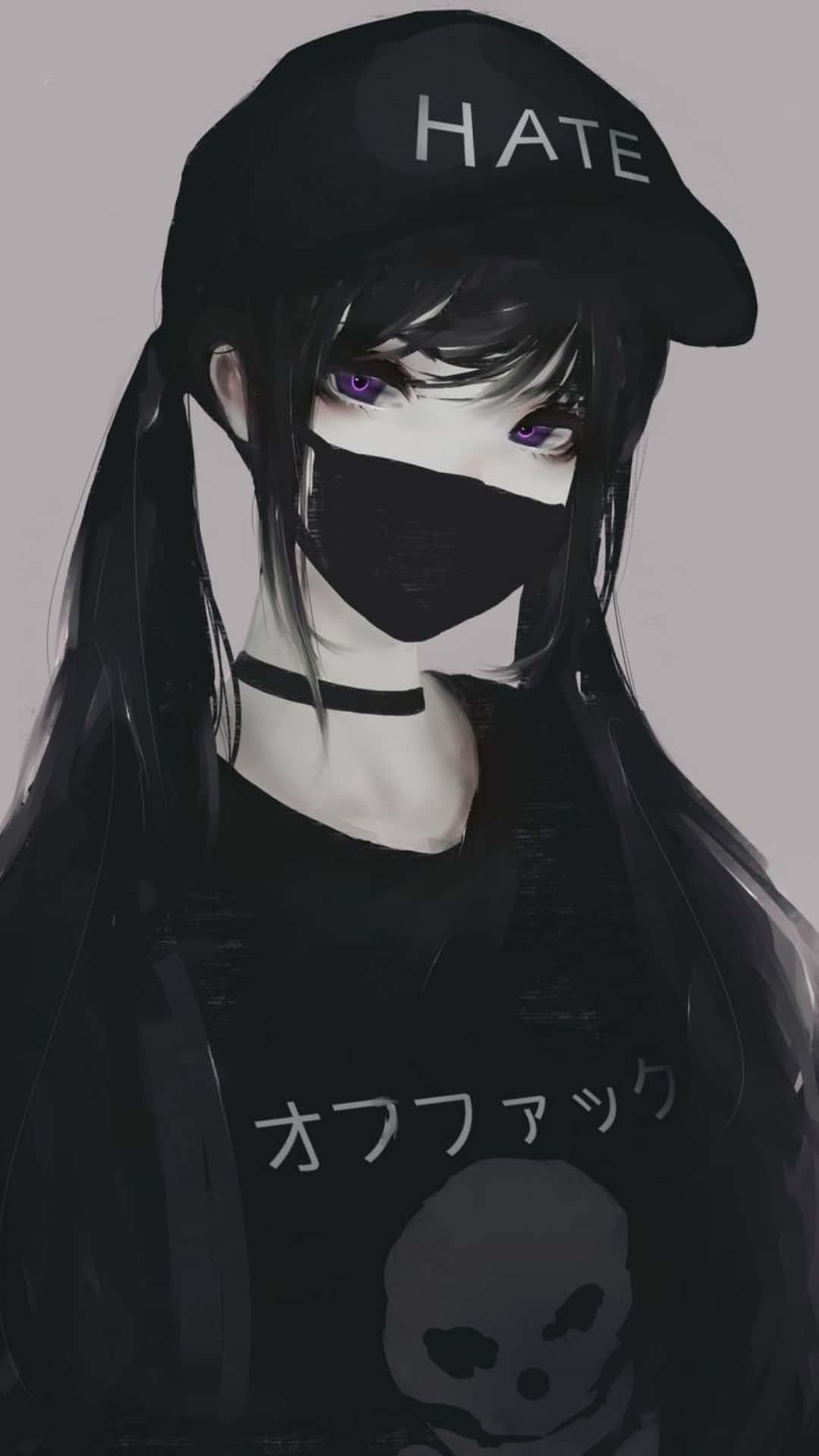 Girl With Pigtails Dark Aesthetic Anime Pfp Wallpaper