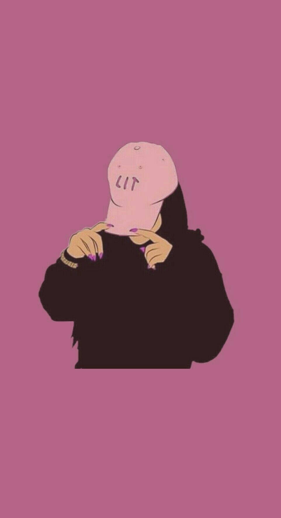 Girl With Pink Cap Instagram Profile Wallpaper