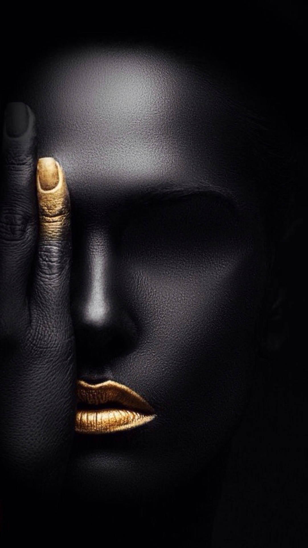 Pige Uden Øjne Repræsenterer Sexede Sorte Kvinder Wallpaper