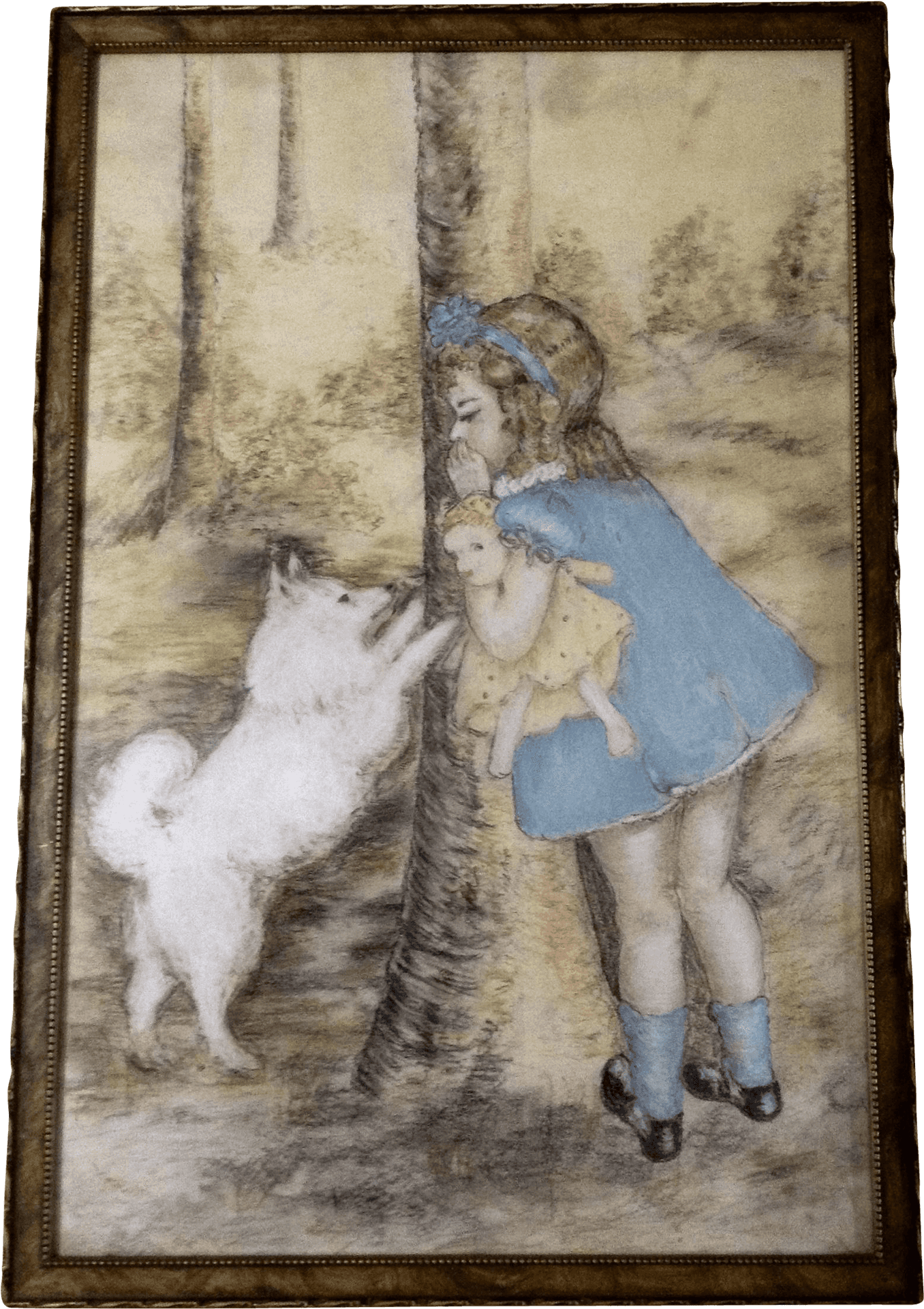Download Girland Samoyedin Forest Artwork | Wallpapers.com