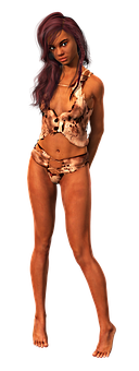 Girlin Leopard Bikini PNG