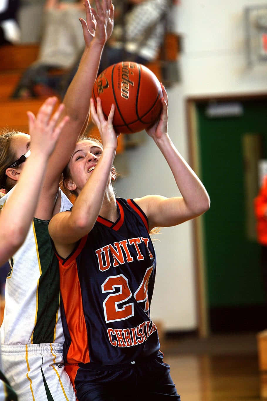 Girls Basketball Action Shot Wallpaper