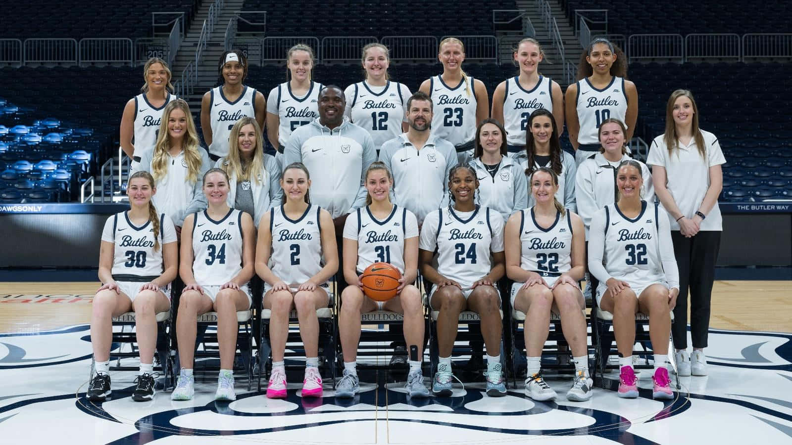 Meisjes Basketbalteam Portret Achtergrond