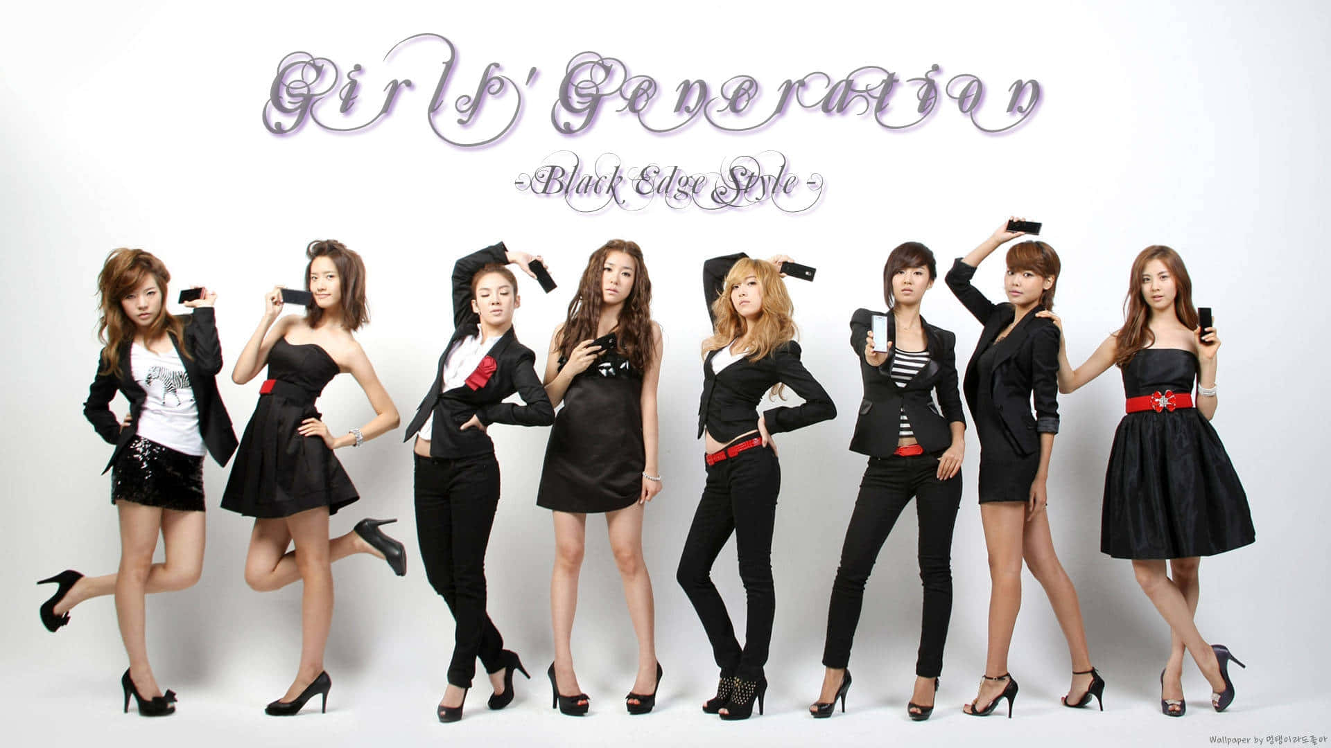 Girls Generation Black Edge Style Wallpaper
