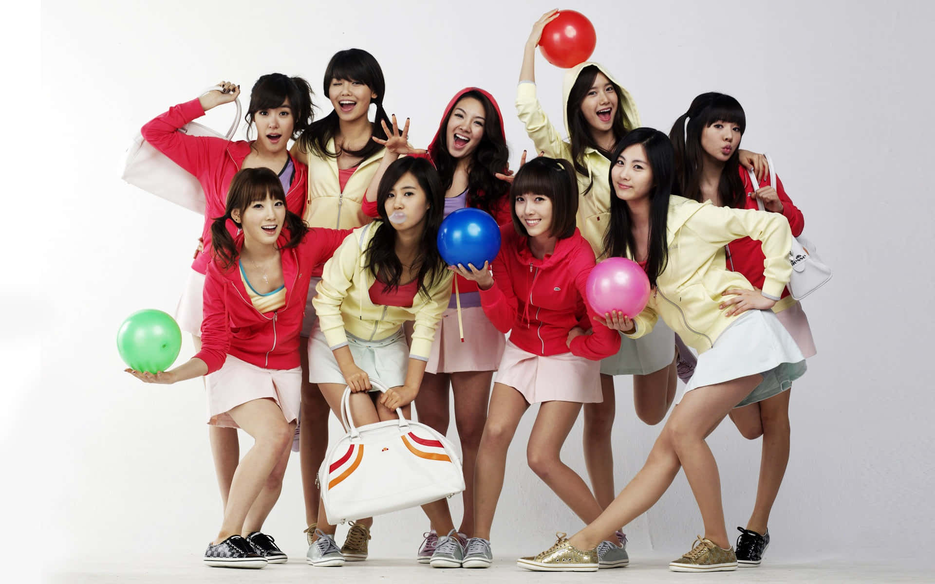 Girls Generation Colorful Balloons Photoshoot Wallpaper