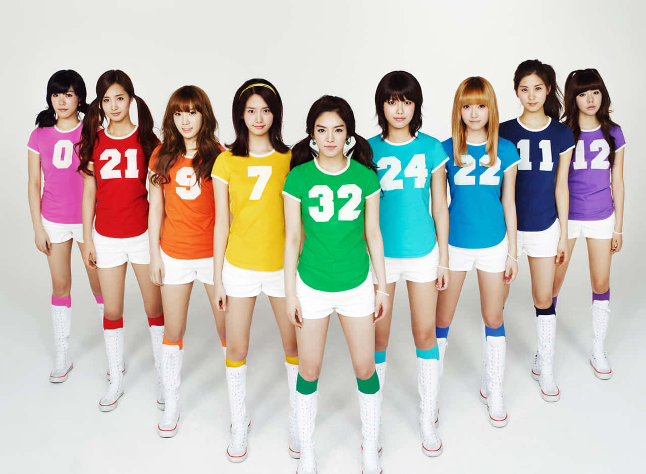 Girls Generation Colorful Sports Attire Wallpaper