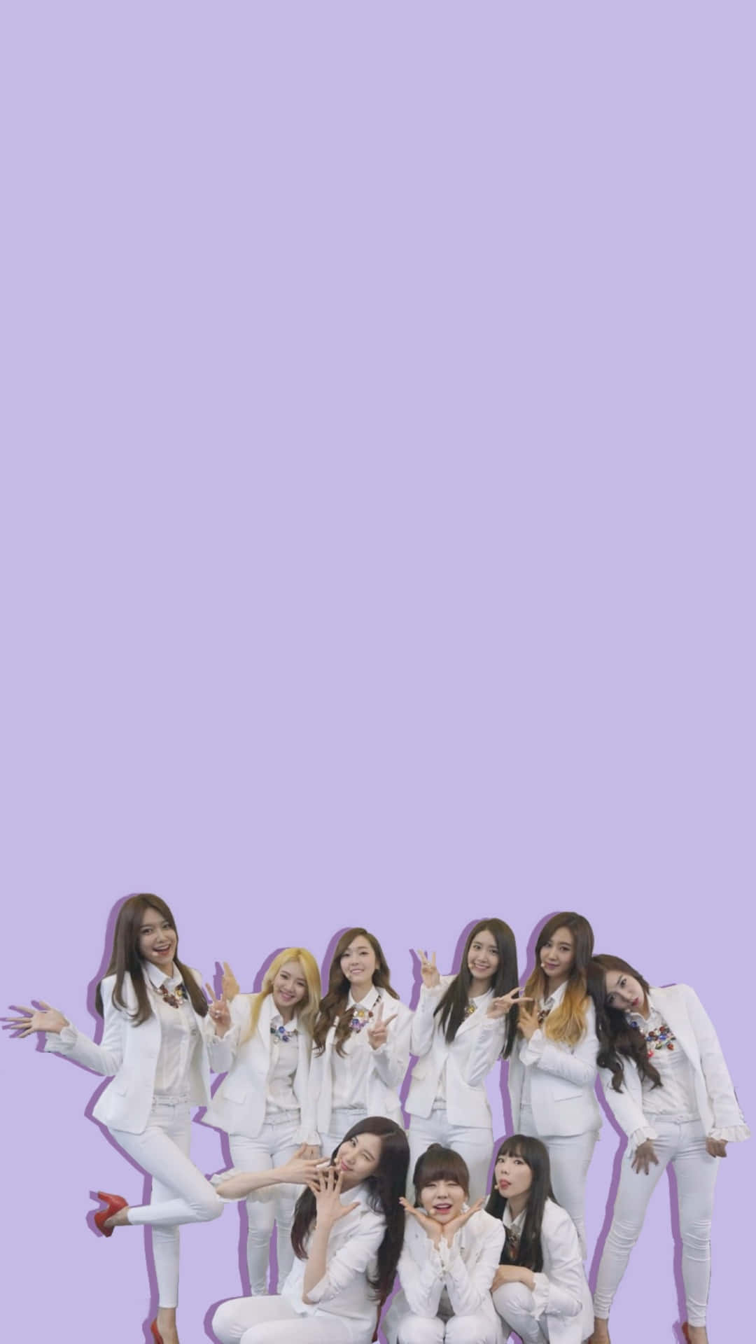 Pose Grup Girls Generation Dalam Pakaian Putih Wallpaper