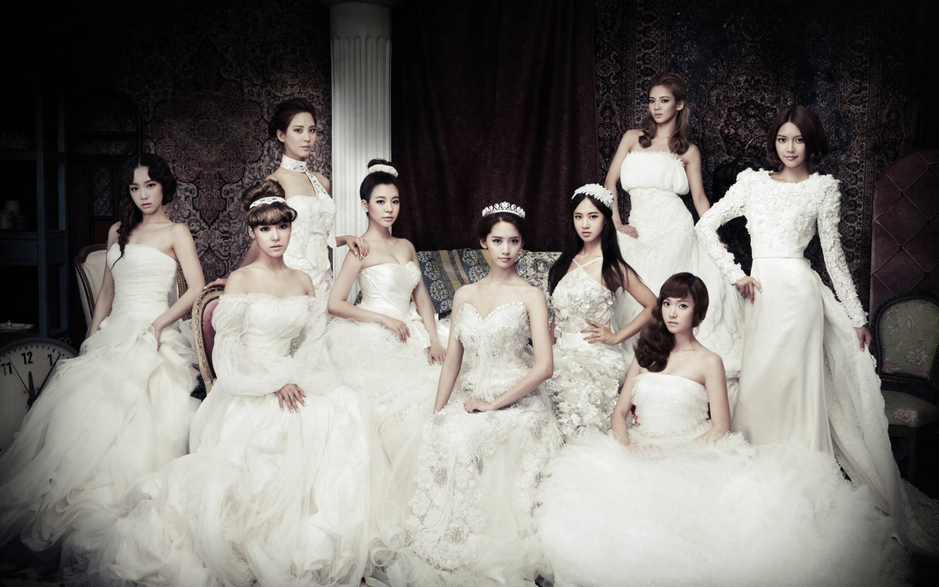 Girls' Generation In Wedding Dresses Wallpaper