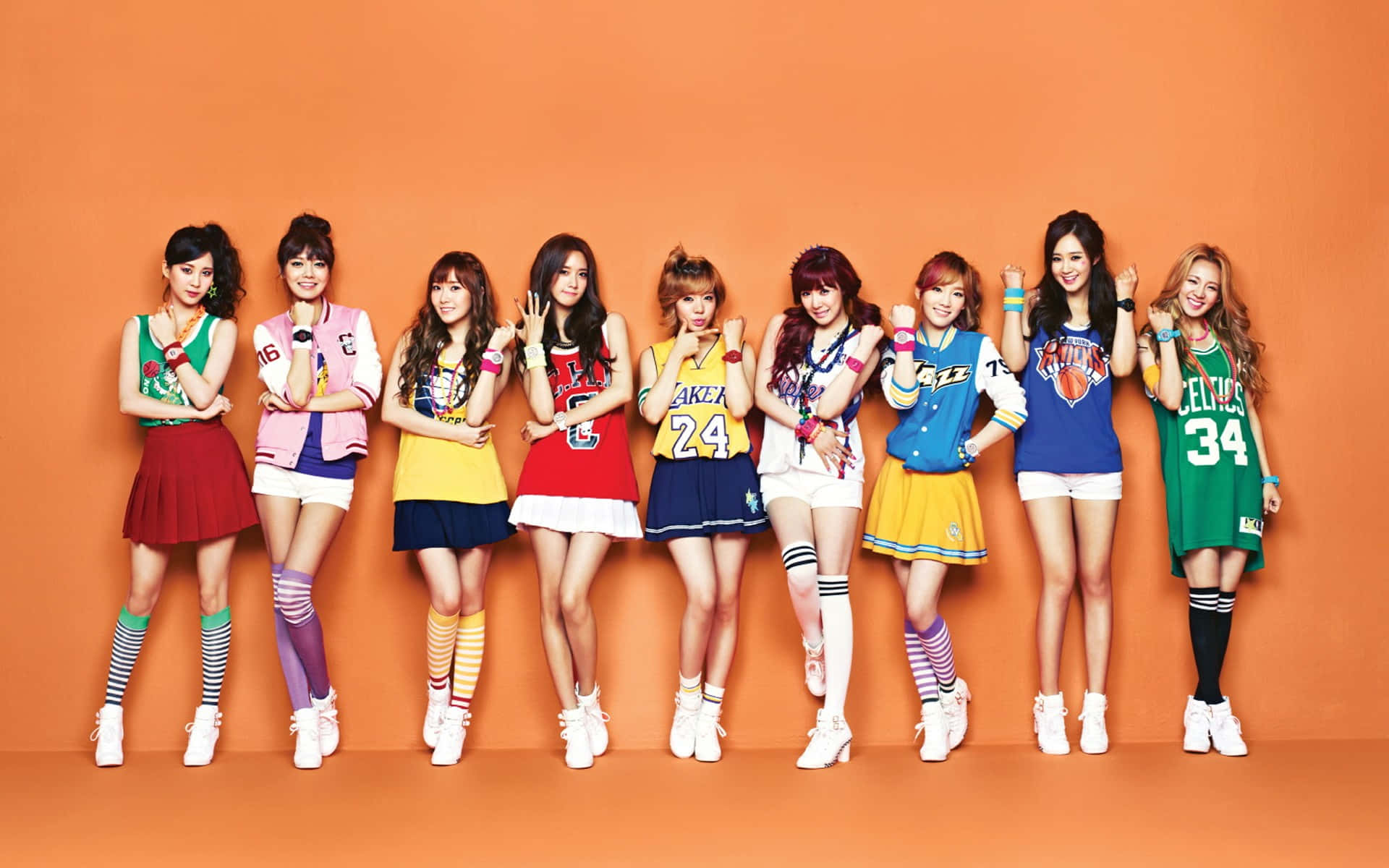 Girls Generation Sports Themed Photoshoot Wallpaper