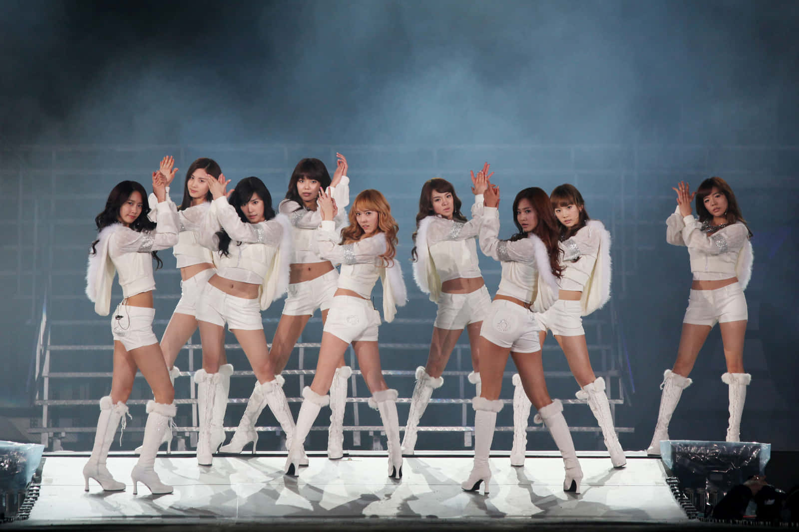 Girls Generation White Performance Outfits Wallpaper