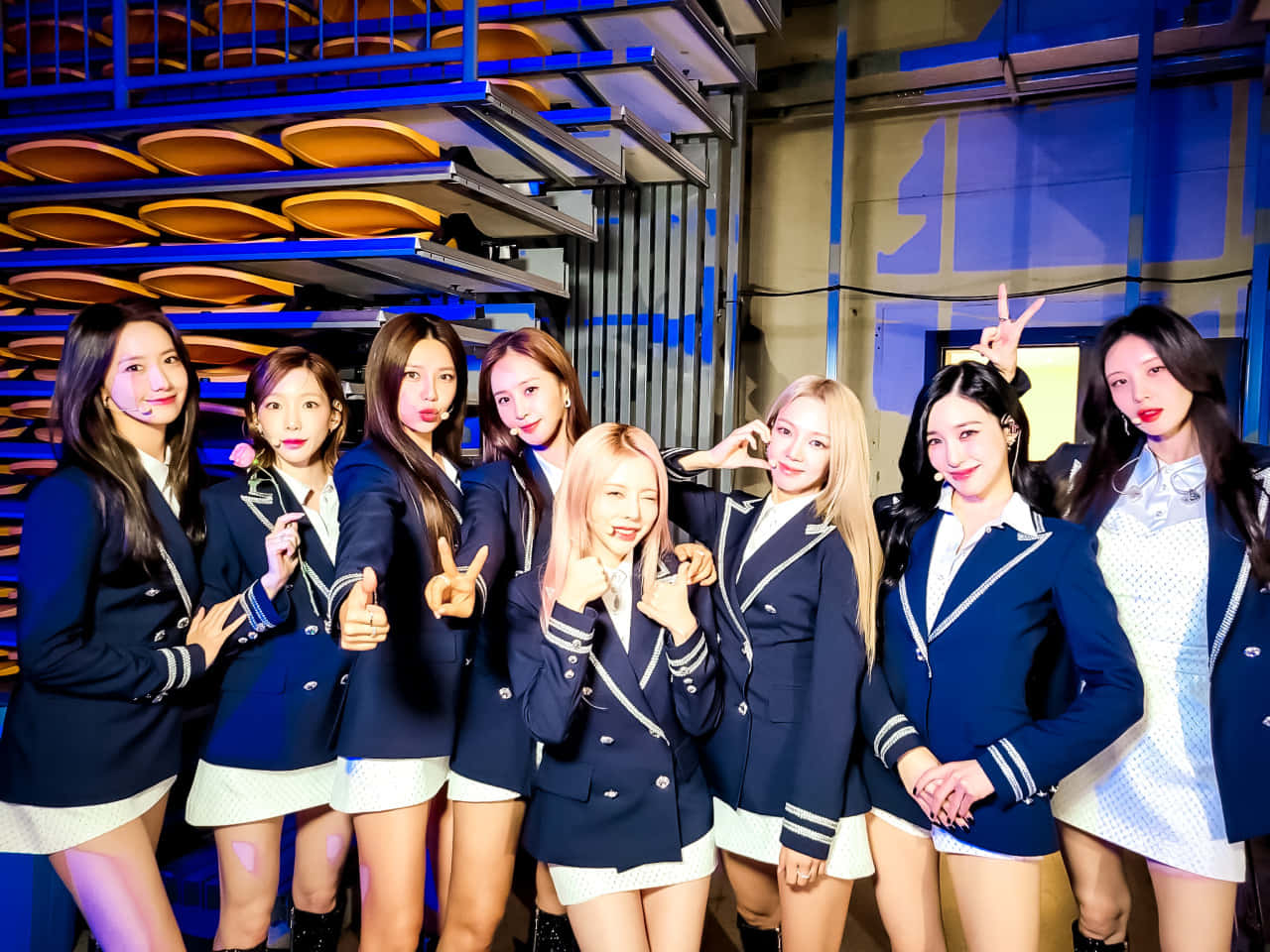 Girls Generationin Navy Uniforms Wallpaper