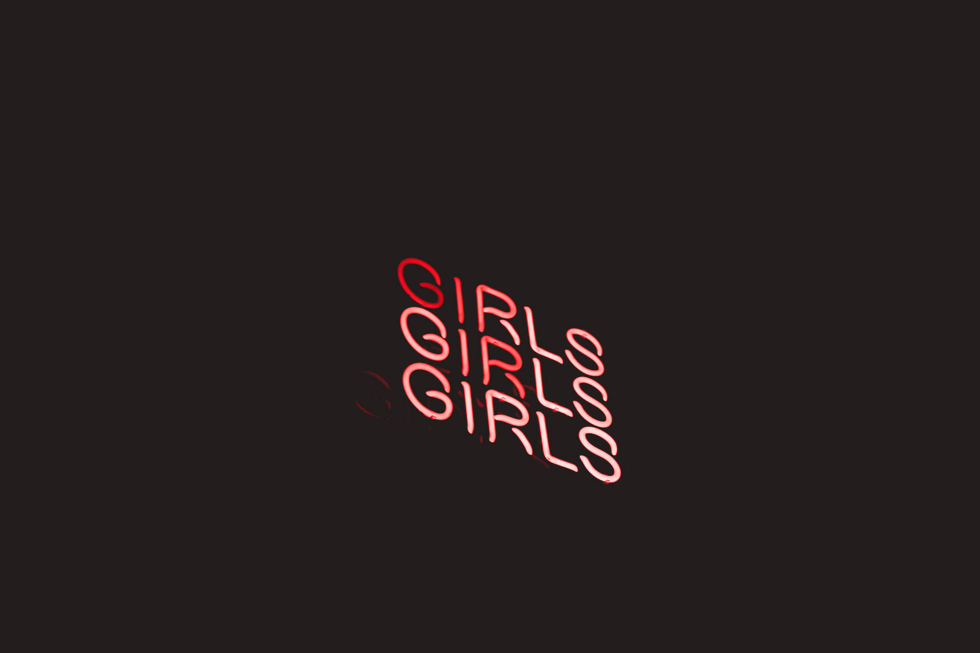 Girls Girls Girls Neon Sign Wallpaper