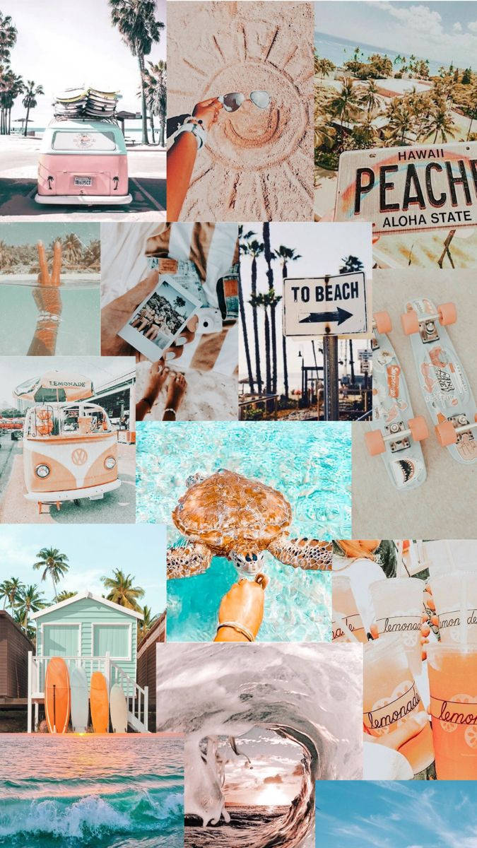 Mädchenausflug Sommer Collage Wallpaper