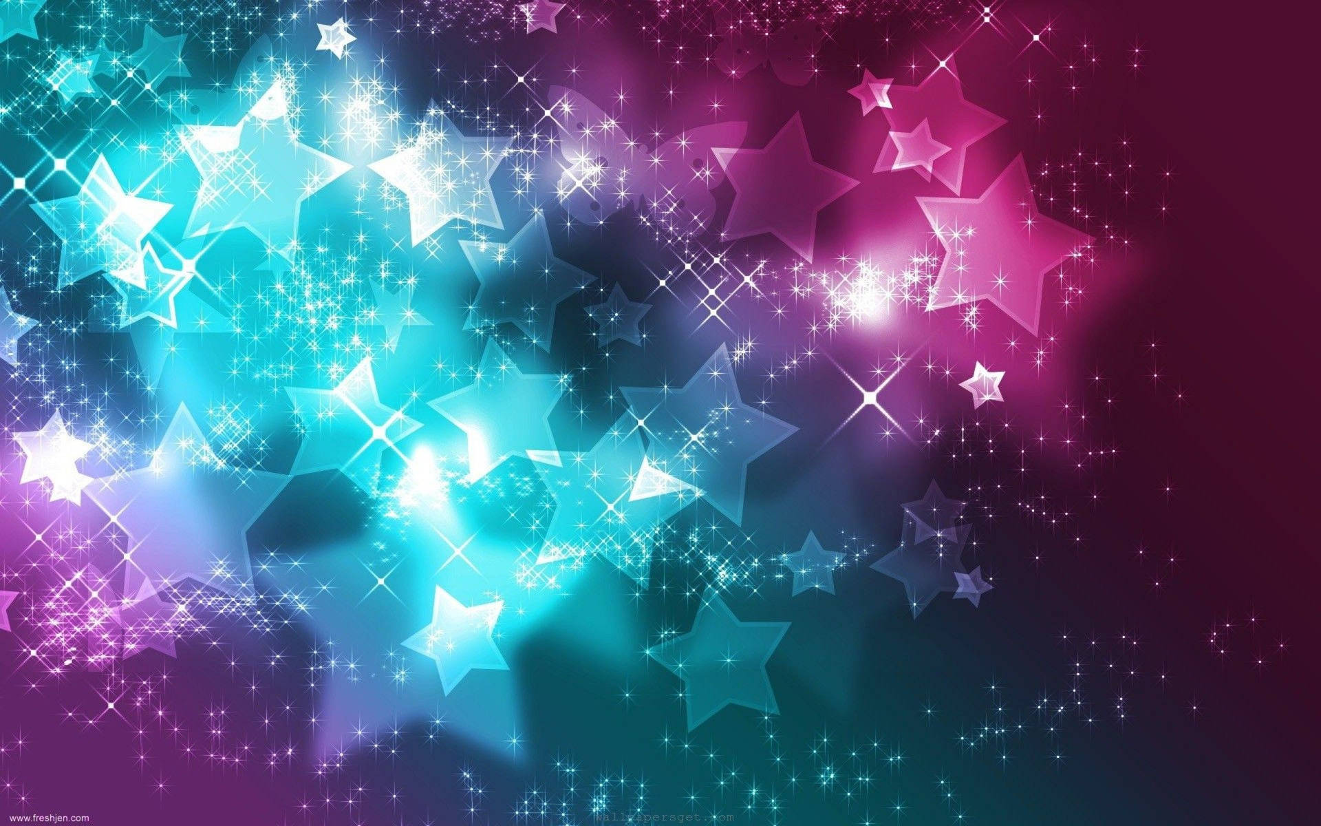 Brighten Your Day with Neon Stars Wallpaper