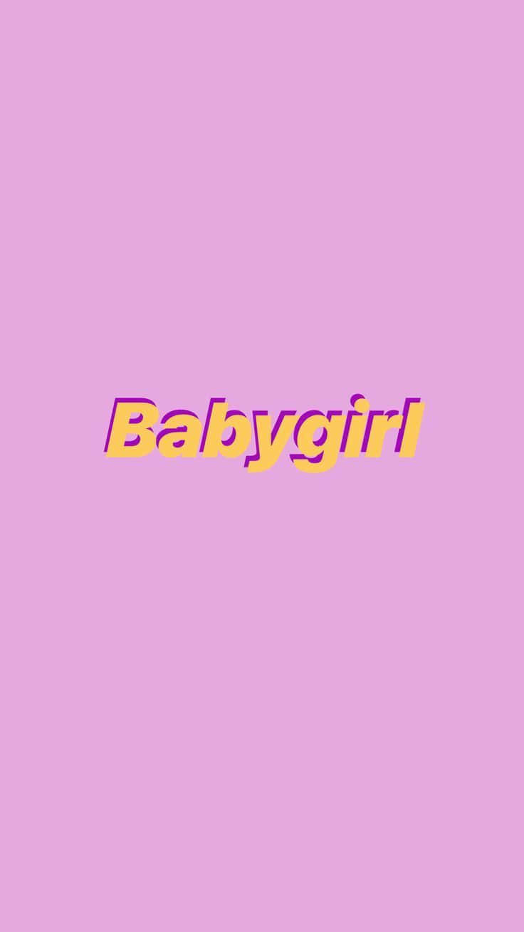 Download Baby Girl Logo On A Pink Background Wallpaper  Wallpaperscom