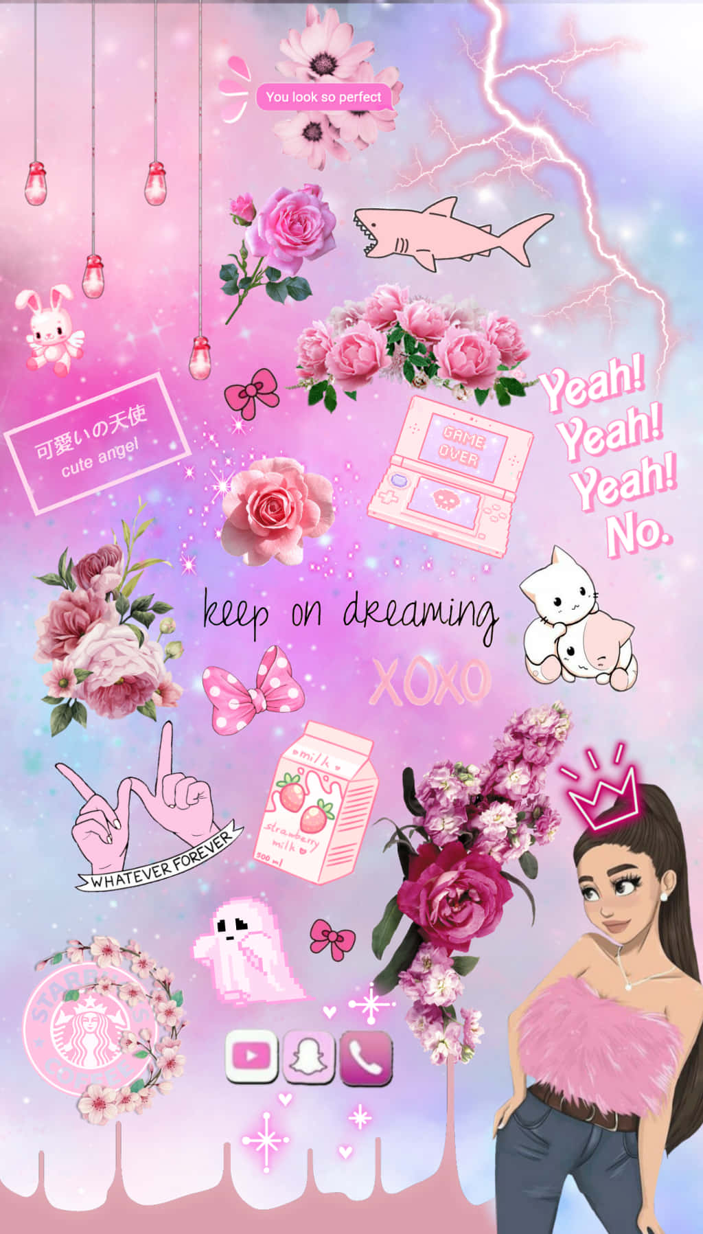 Pink&White - Screenshot Thumbnail Wallpaper