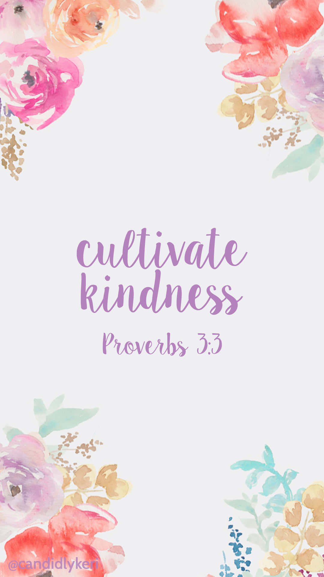 Girly Bible Verse With Kindness Wallpaper