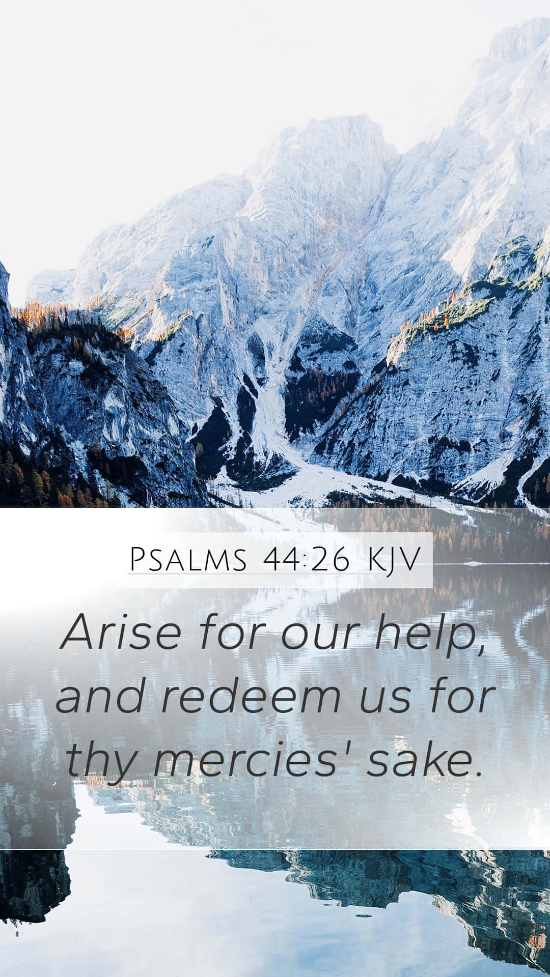 Salme 42-20 Kv - stå op og hjælp os og glæd os over hans nåde! Wallpaper