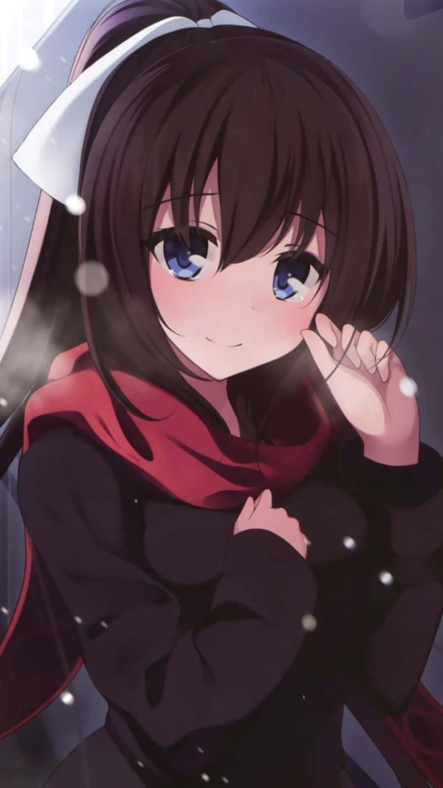 Girly Cute Blue-Eyed Anime Wallpaper